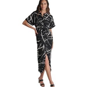 DKNY Monochrome Abstract Dress